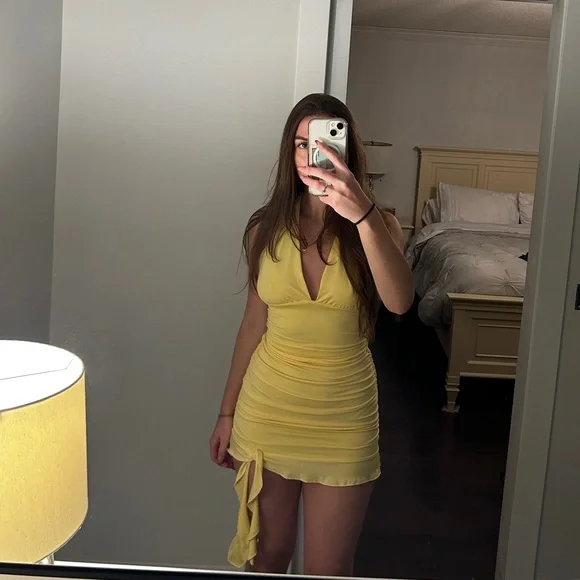 Yellow Mini Dress - Picture 1 of 2